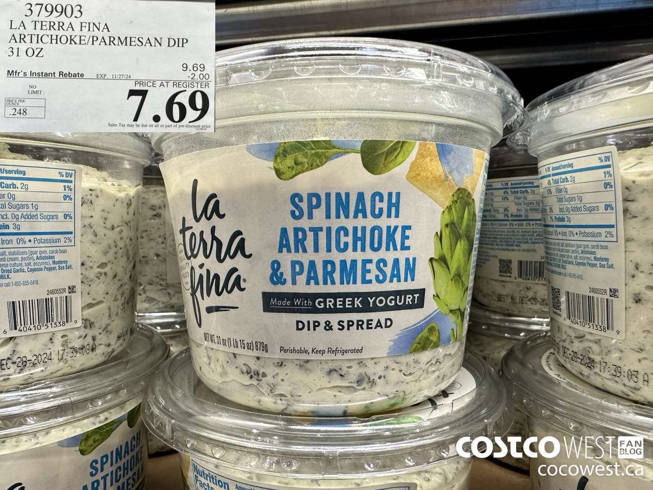 379903 LA TERRA FINA ARTICHOKE/PARMESAN DIP 31 OZ ($2.00 INSTANT SAVINGS EXPIRES ON 2024-11-27) $7.69
