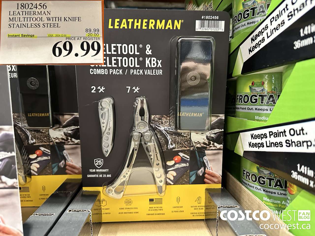 1802456 LEATHERMAN MULTITOOL WITH KNIFE ($20.00 INSTANT SAVINGS EXPIRES ON 2024-12-01) $69.99