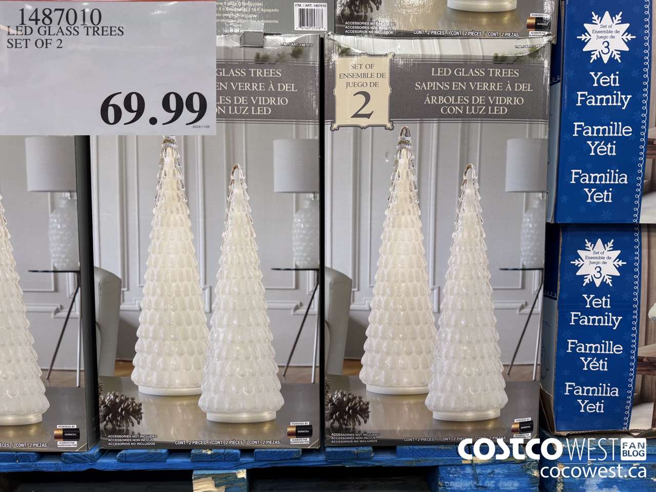 1487010 LED GLASS TREES SET OF 2 INDOOR ONLY $69.99