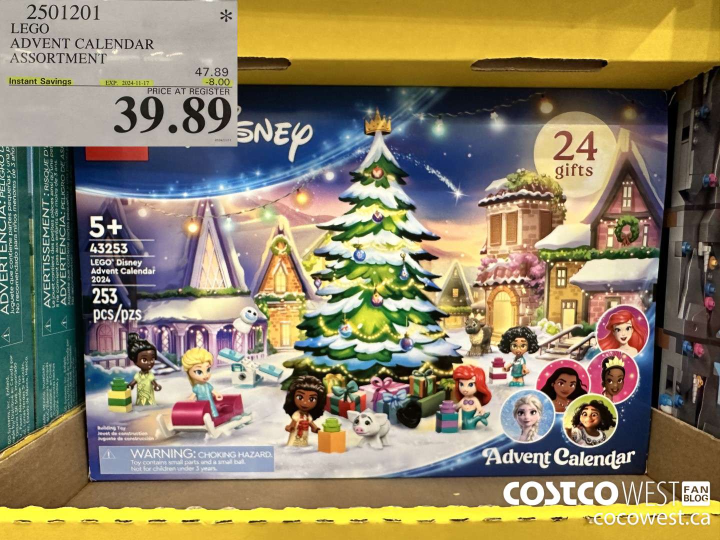 2501201 LEGO ADVENT CALENDAR ASSORTMENT ($8.00 INSTANT SAVINGS EXPIRES ON 2024-11-17) $39.89