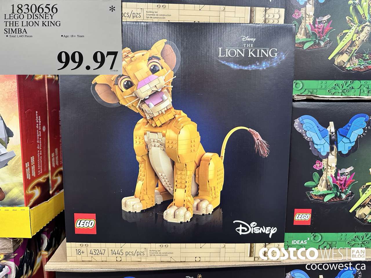 1830656 LEGO DISNEY THE LION KING SIMBA $99.97