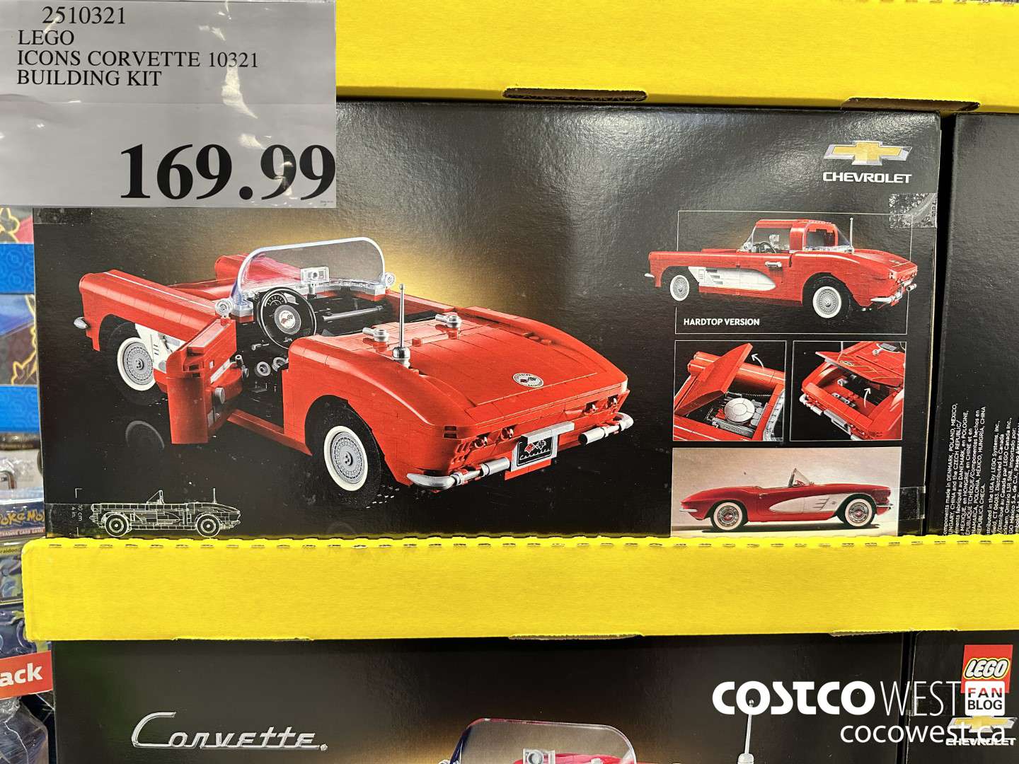 2510321 LEGO ICONS CORVETTE 10321 BUILDING KIT $169.99