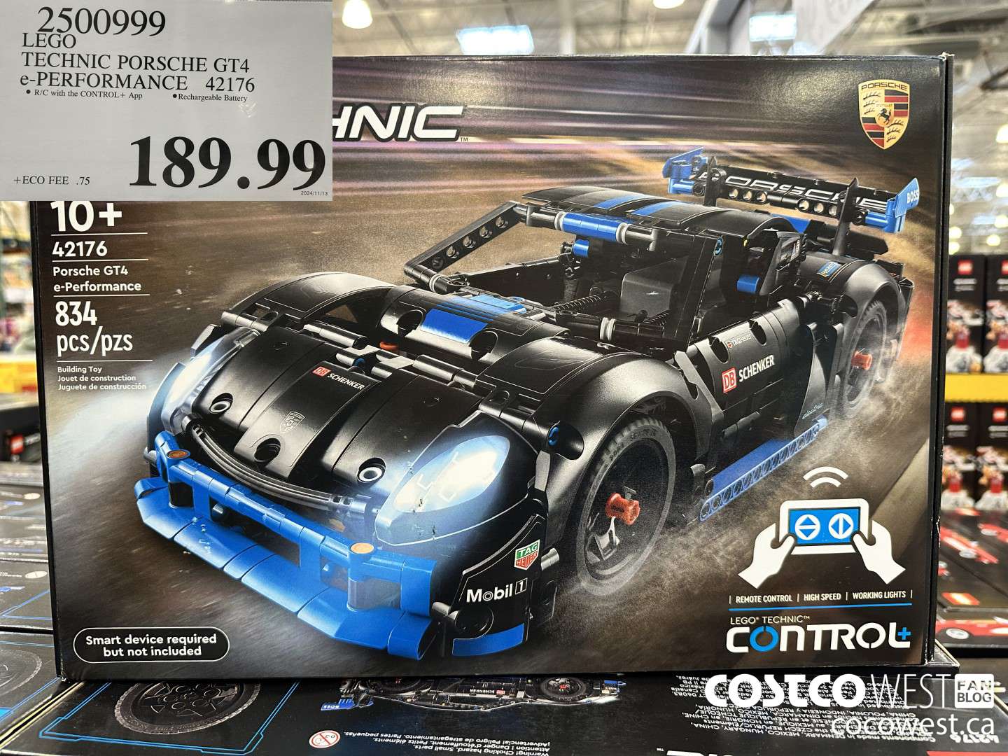 2500999 LEGO TECHNIC PORSCHE GT4 E-PERFORMANCE 42176 $189.99