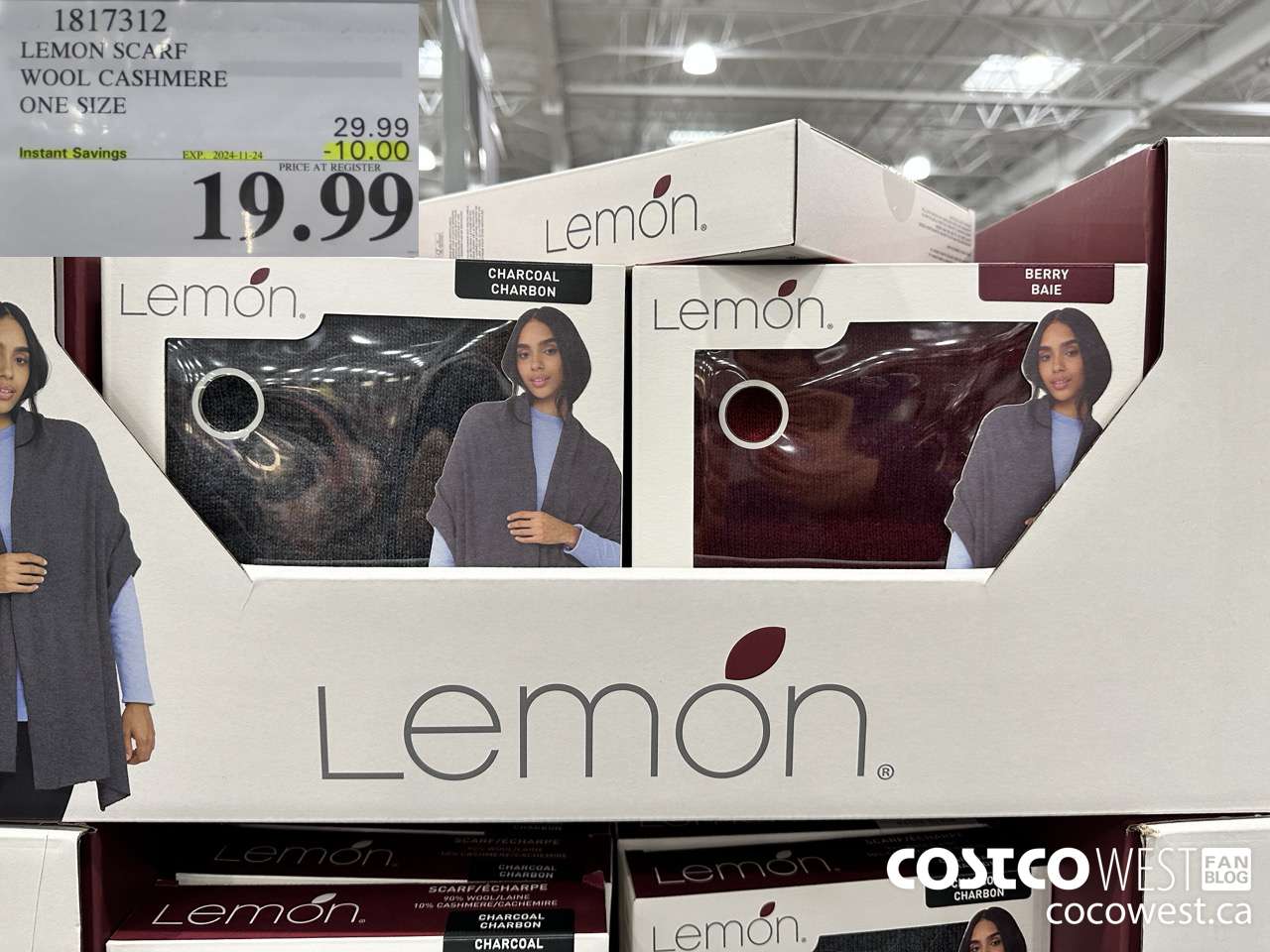 1817312 LEMON SCARF WOOL CASHMERE ONE SIZE ($10.00 INSTANT SAVINGS EXPIRES ON 2024-11-24) $19.99