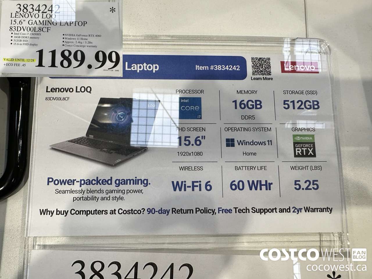 3834242 LENOVO LOQ 15.6