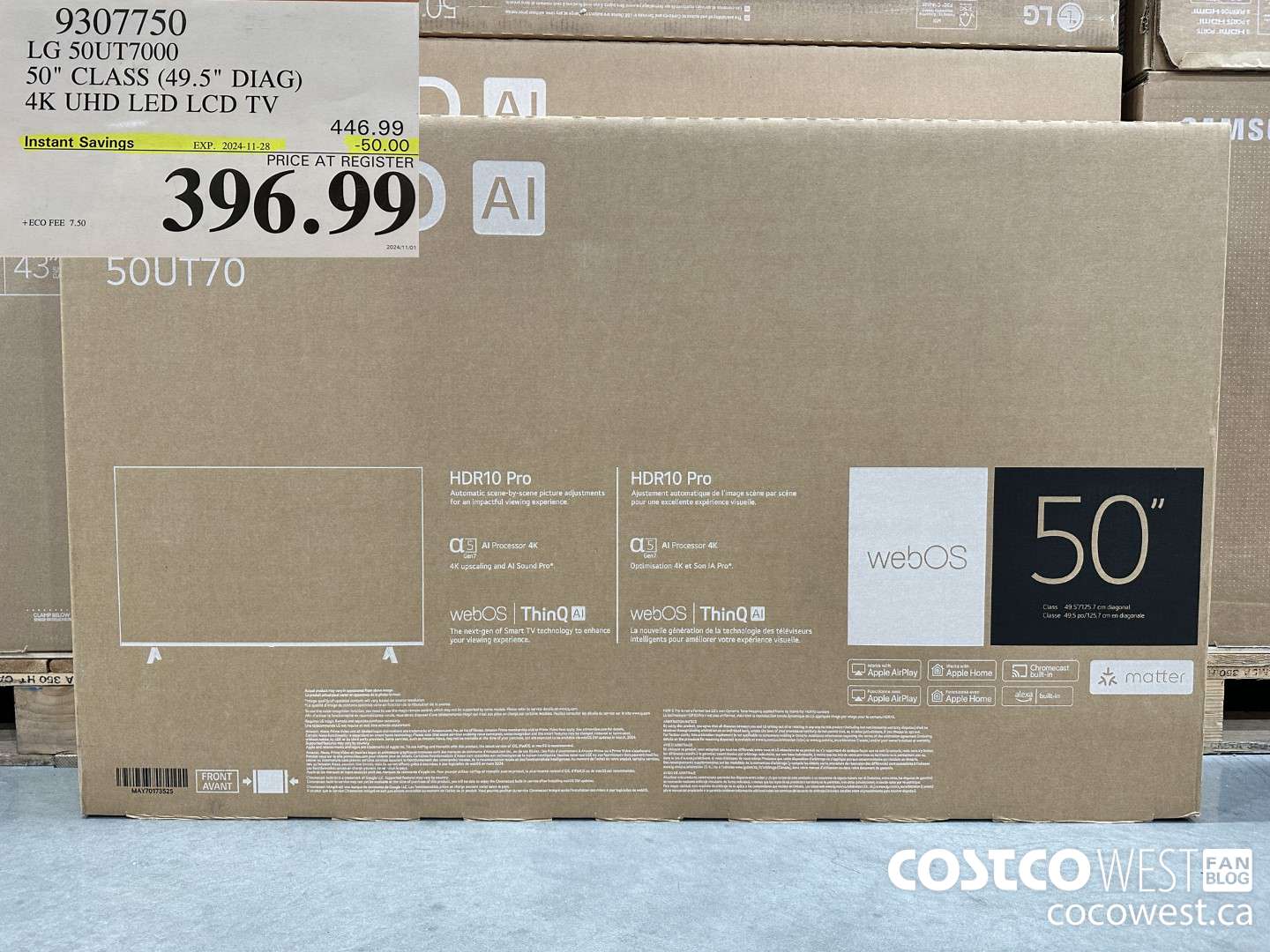 9307750 LG 50UT7000 50