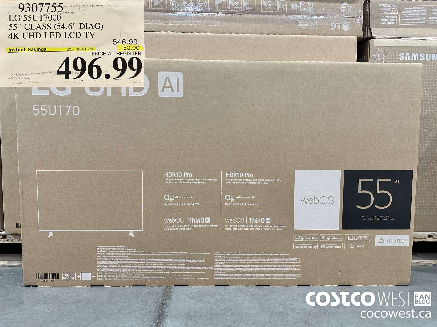 9307755 LG 55UT7000 55