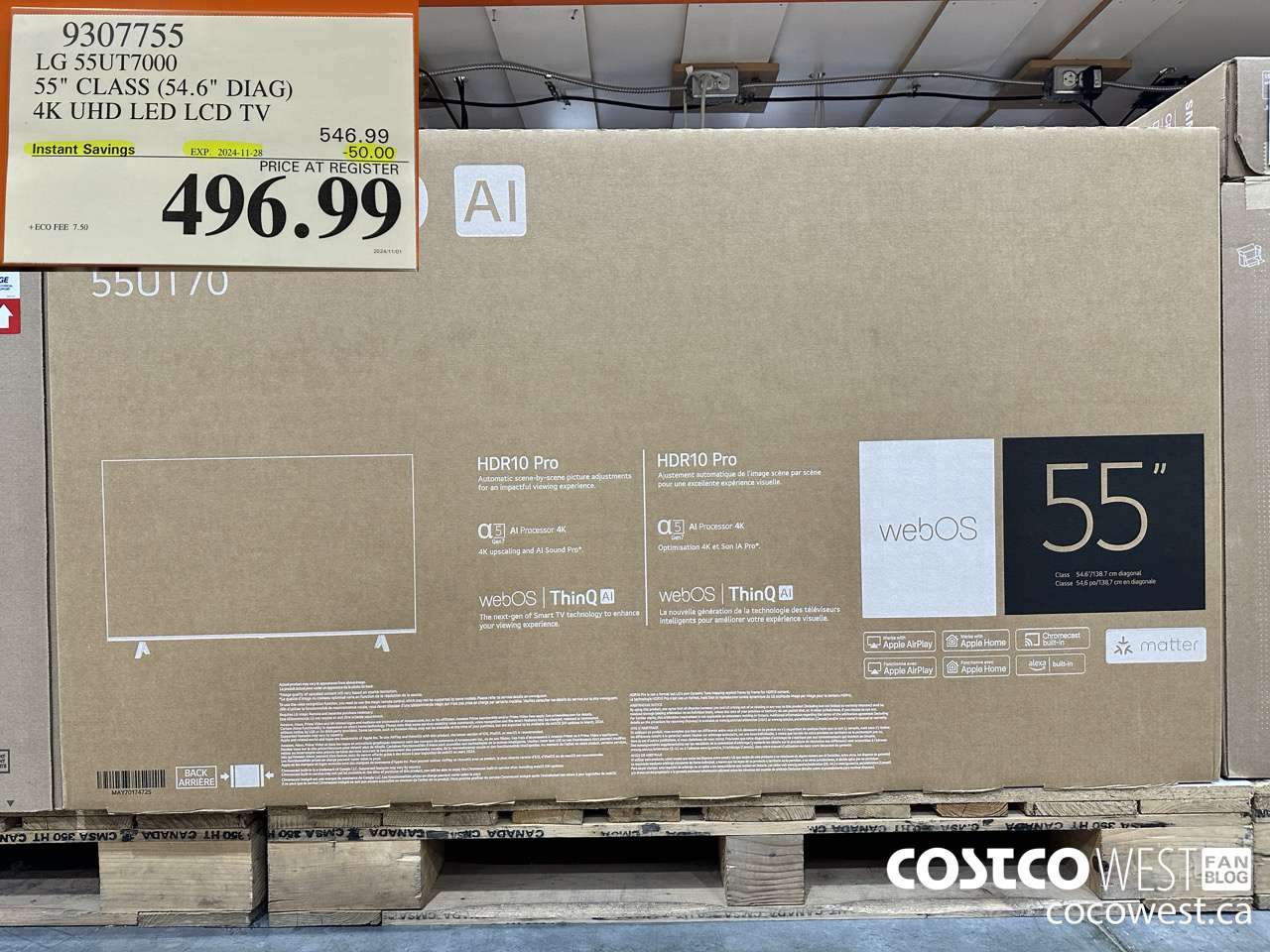 9307755 LG 55UT7000 55