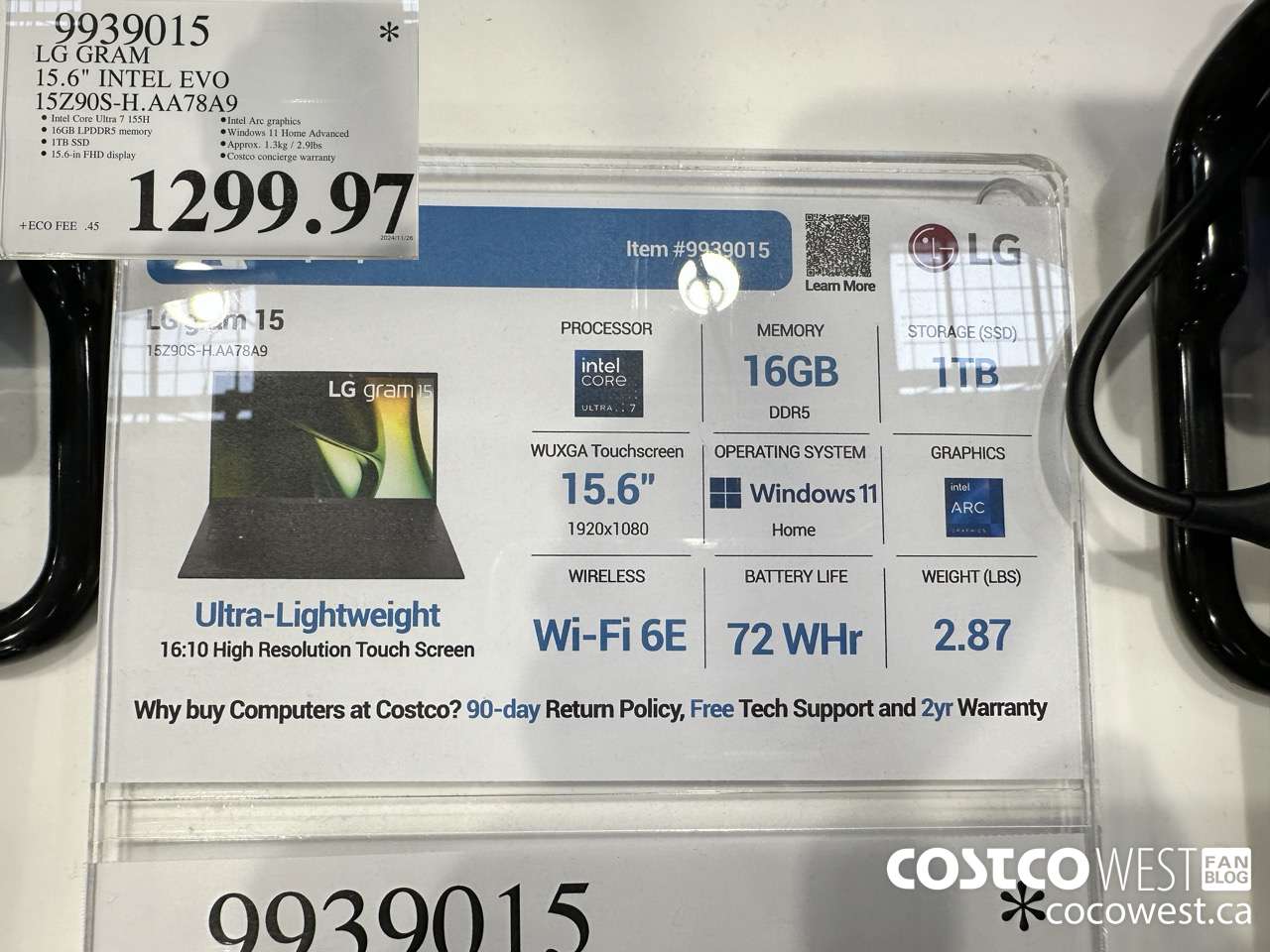 9939015 LG GRAM 15.6