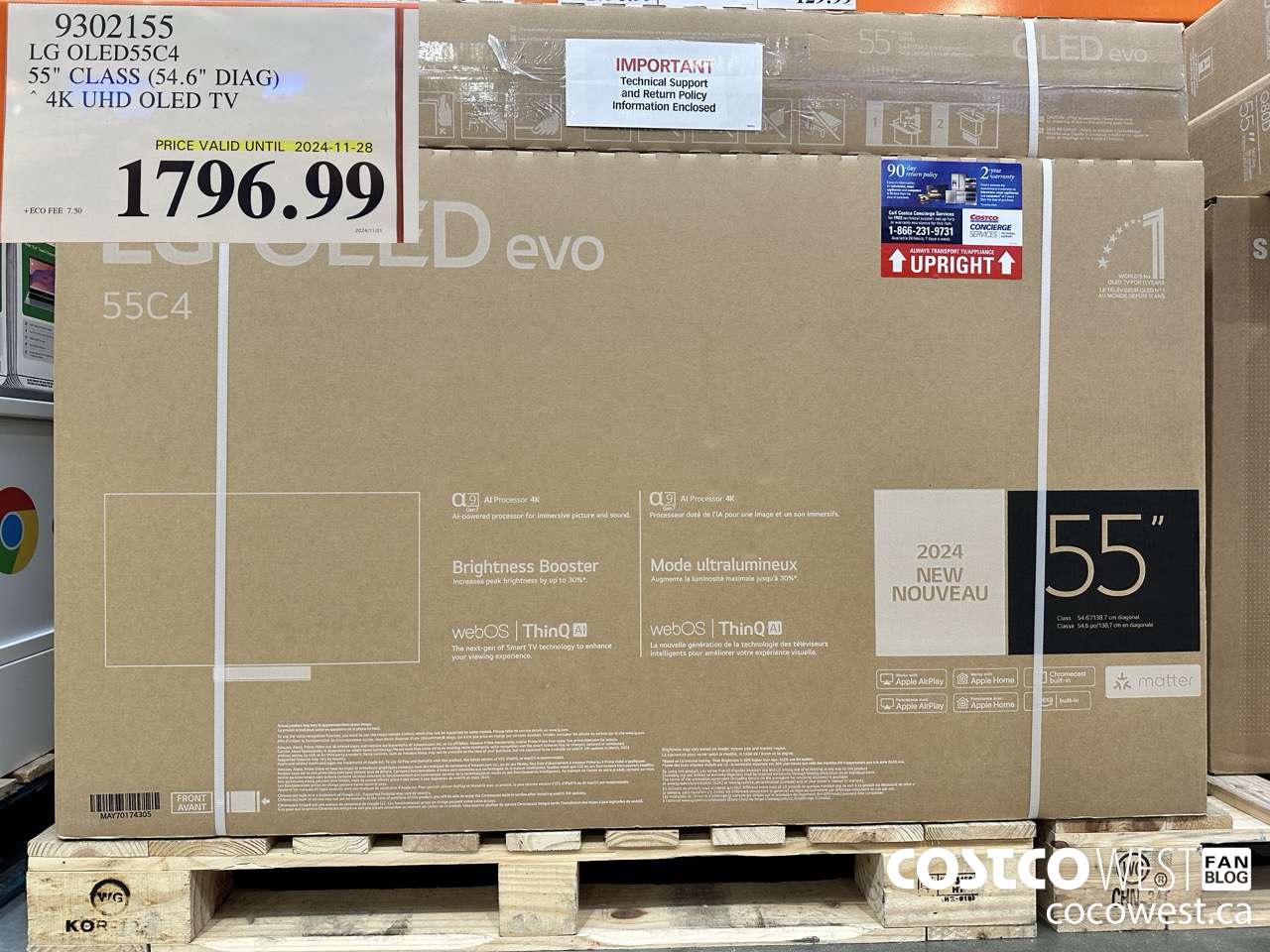 9302155 LG OLED55C4 55