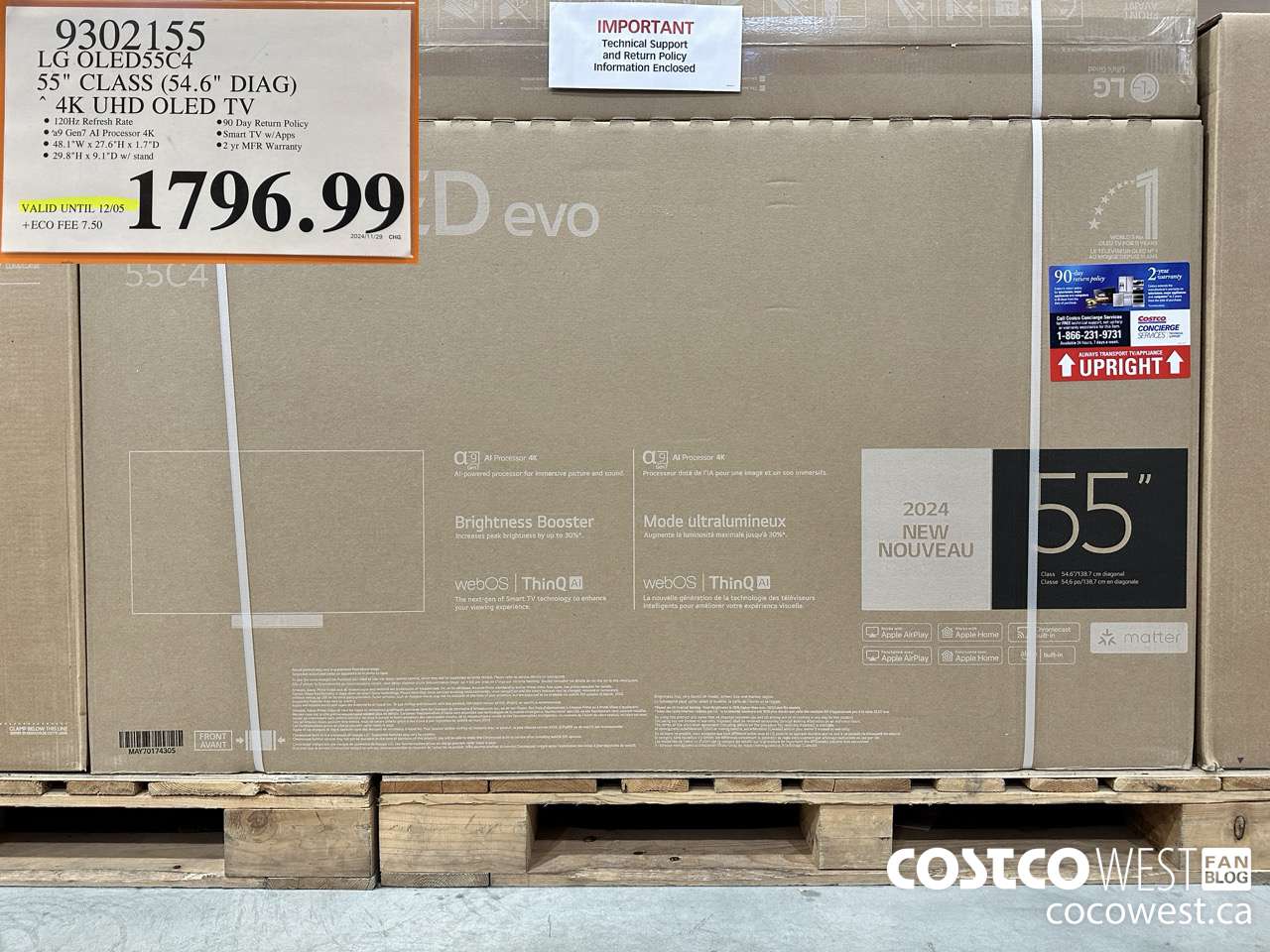 9302155 LG OLED55C4 55