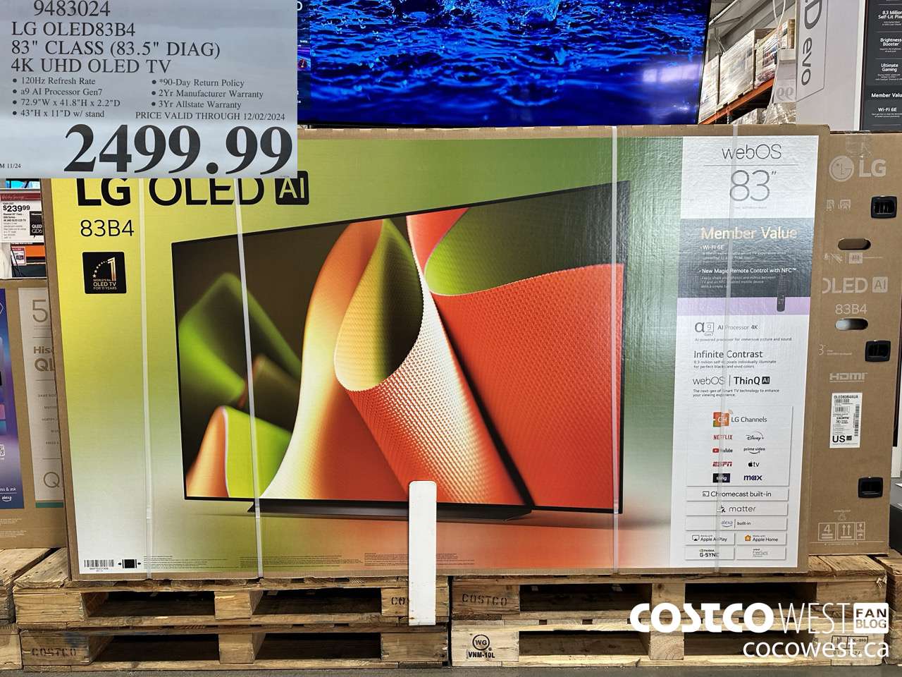 9483024 LG OLED83B4 83