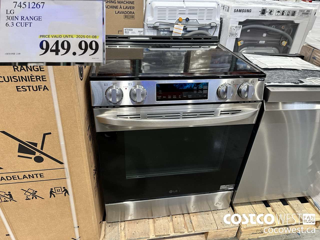 7451267 LG SLIDE-IN RANGE 6.3 CU. FT. (EXPIRES ON 2025-01-08) $949.99