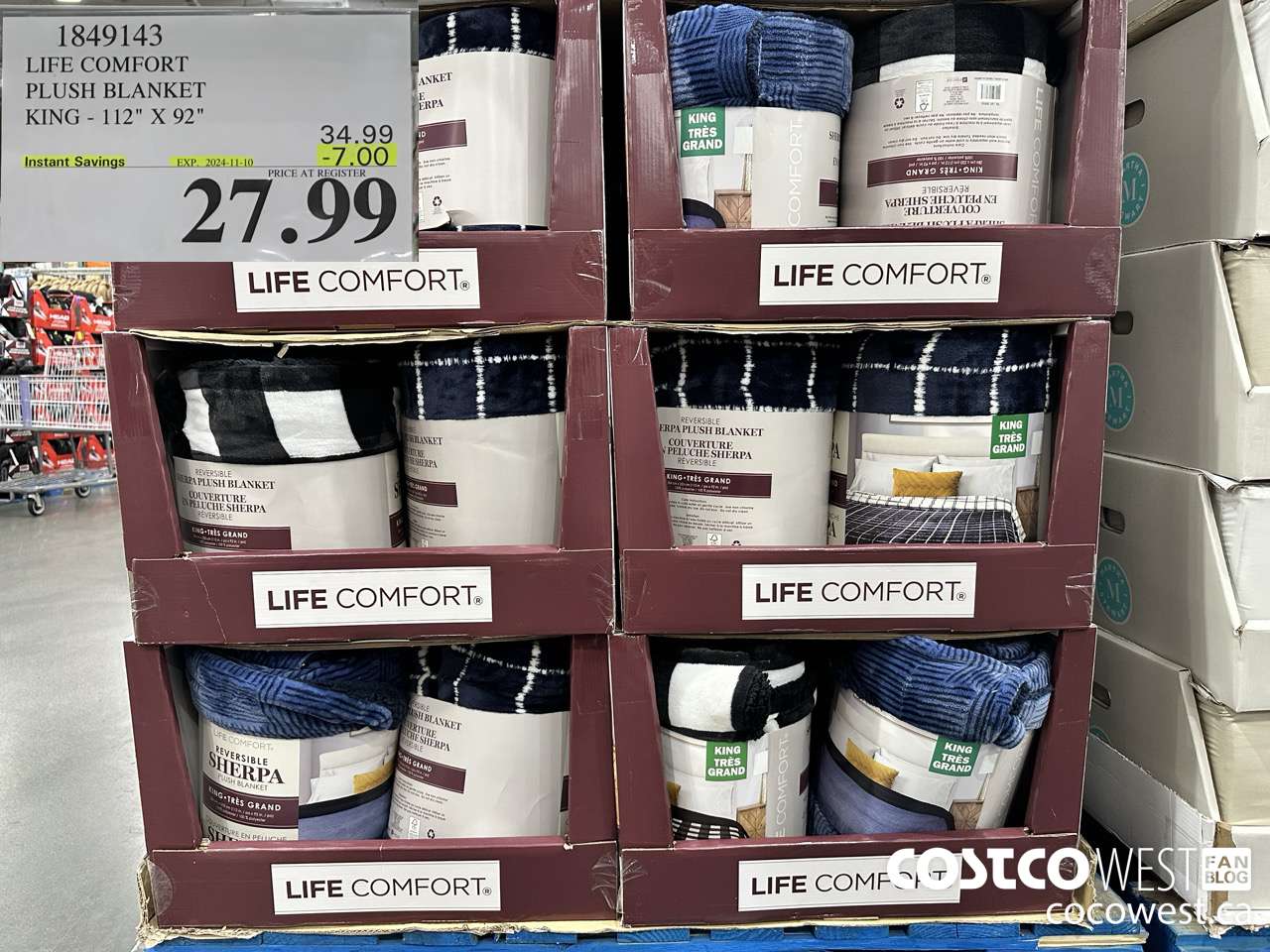 1849143 LIFE COMFORT PLUSH BLANKET KING 112