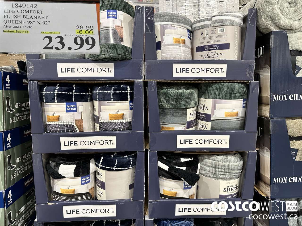 1849142 LIFE COMFORT PLUSH BLANKET QUEEN 98