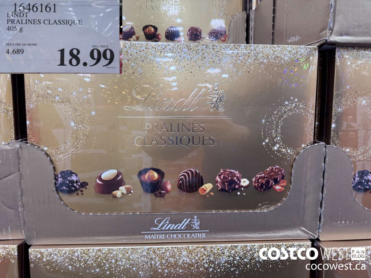 1646161 LINDT PRALINES CLASSIQUE 405G $18.99