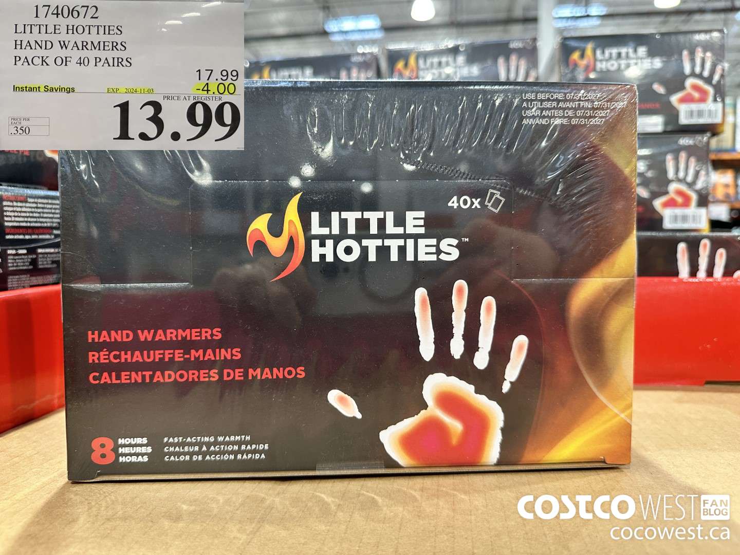 1740672 LITTLE HOTTIES HAND WARMERS PACK OF 40 PAIRS ($4.00 INSTANT SAVINGS EXPIRES ON 2024-11-03) $13.99