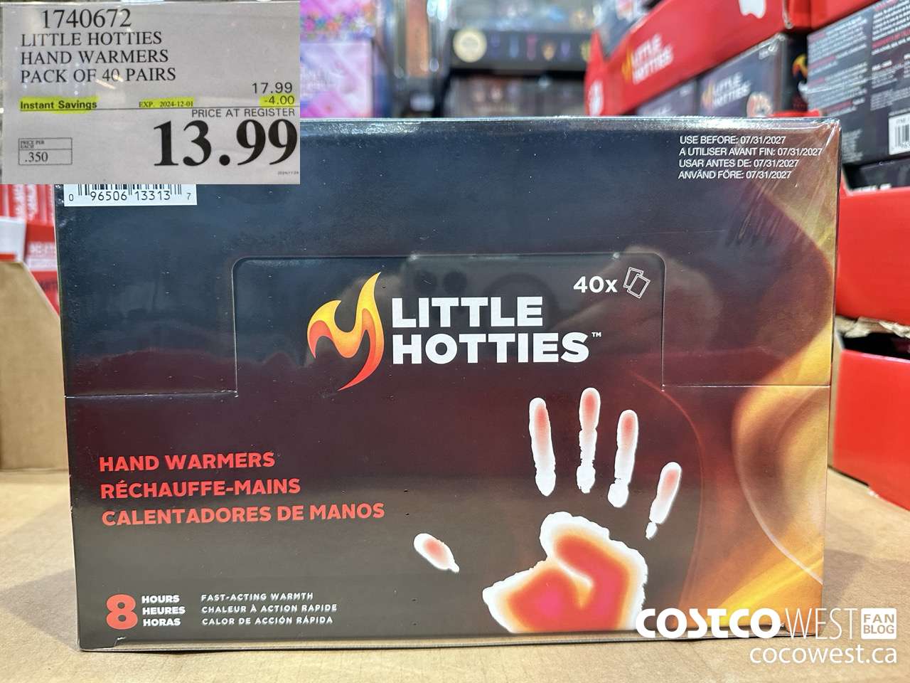 1740672 LITTLE HOTTIES HAND WARMERS PACK OF 40 PAIRS ($4.00 INSTANT SAVINGS EXPIRES ON 2024-12-01) $13.99