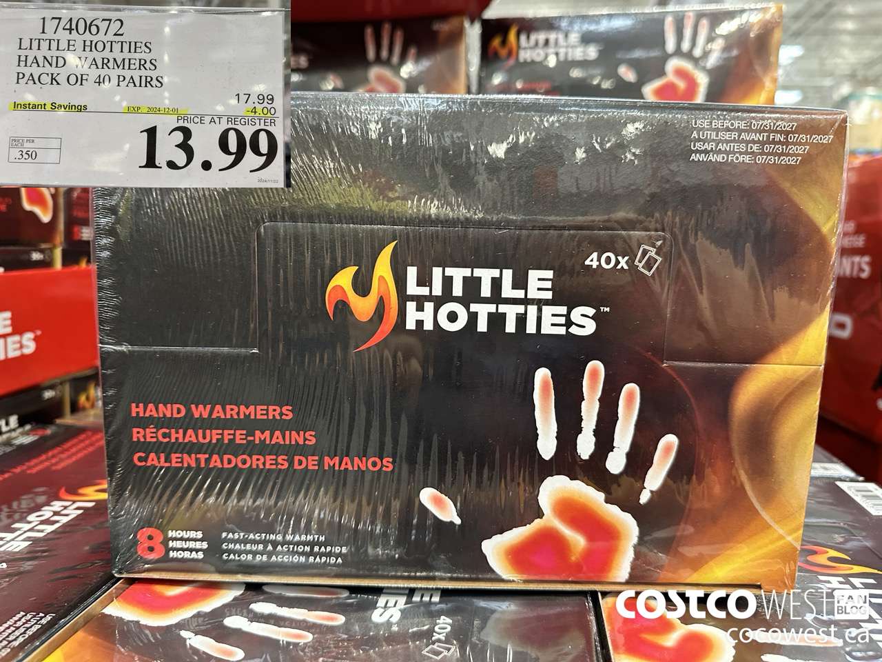 1740672 LITTLE HOTTIES HAND WARMERS PACK OF 40 PAIRS ($4.00 INSTANT SAVINGS EXPIRES ON 2024-12-01) $13.99