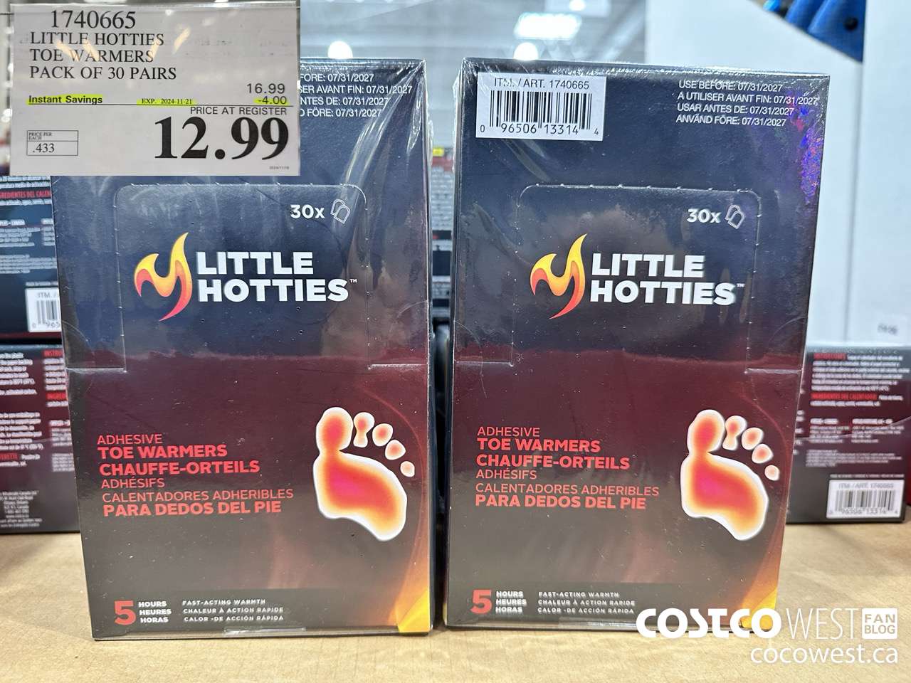 1740665 LITTLE HOTTIES TOE WARMERS PACK OF 30 PAIRS ($4.00 INSTANT SAVINGS EXPIRES ON 2024-11-21) $12.99