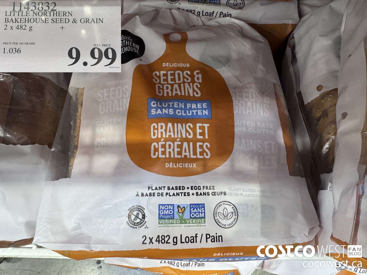 1143832 LITTLE NORTHERN BAKEHOUSE SEEDS & GRAINS 2 X 482 G $9.99