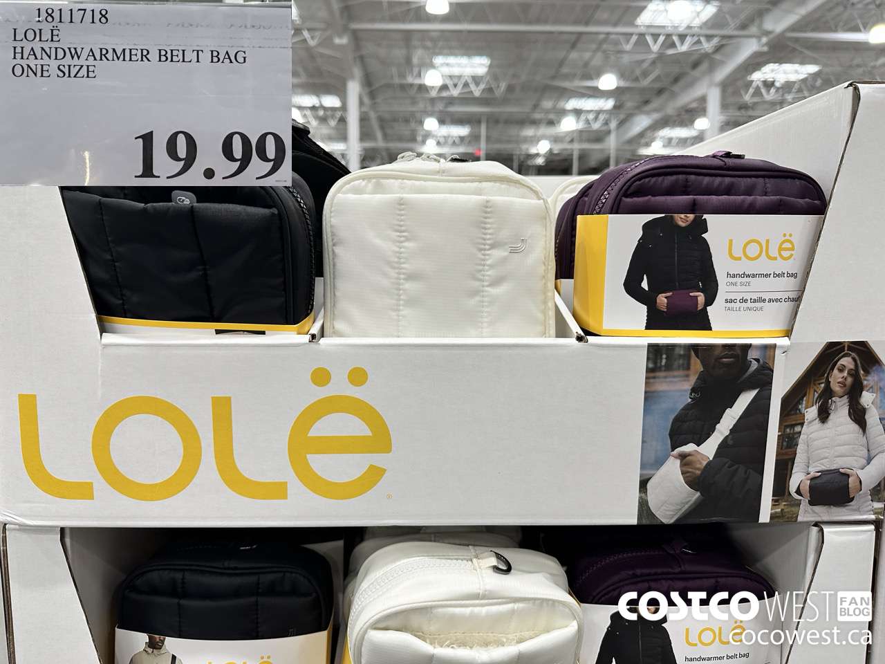 1811718 LOLE HANDWARMER BELT BAG ONE SIZE $19.99