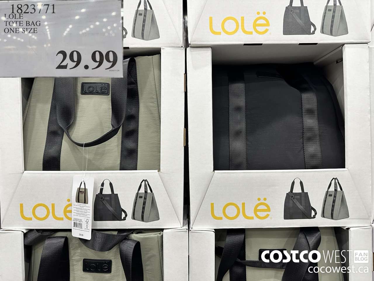 1823771 LOLE TOTE BAG ONE SIZE $29.99