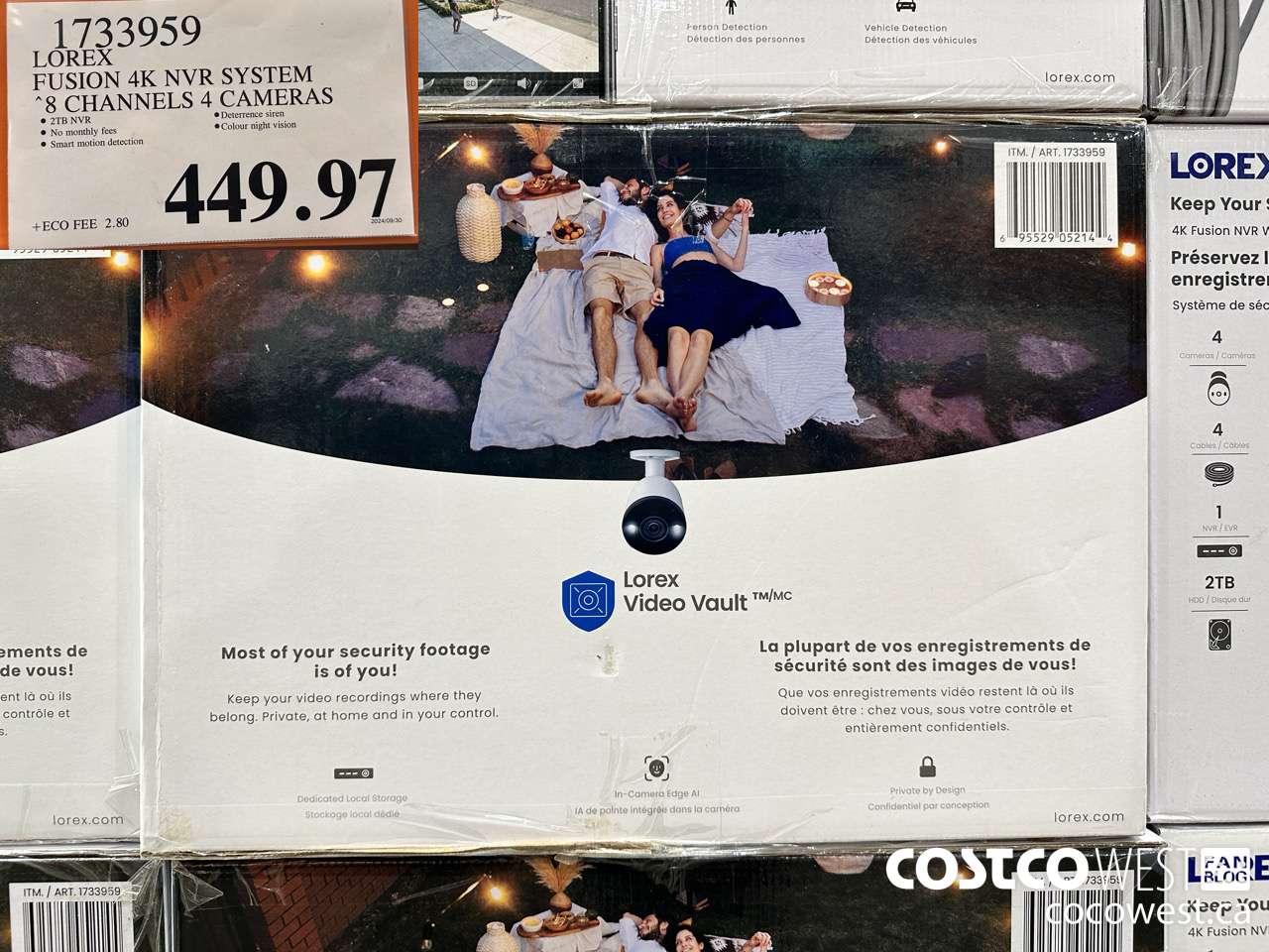 1733959 LOREX FUSION 4K NVR SYSTEM 8 CHANNELS 4 CAMERAS $449.97