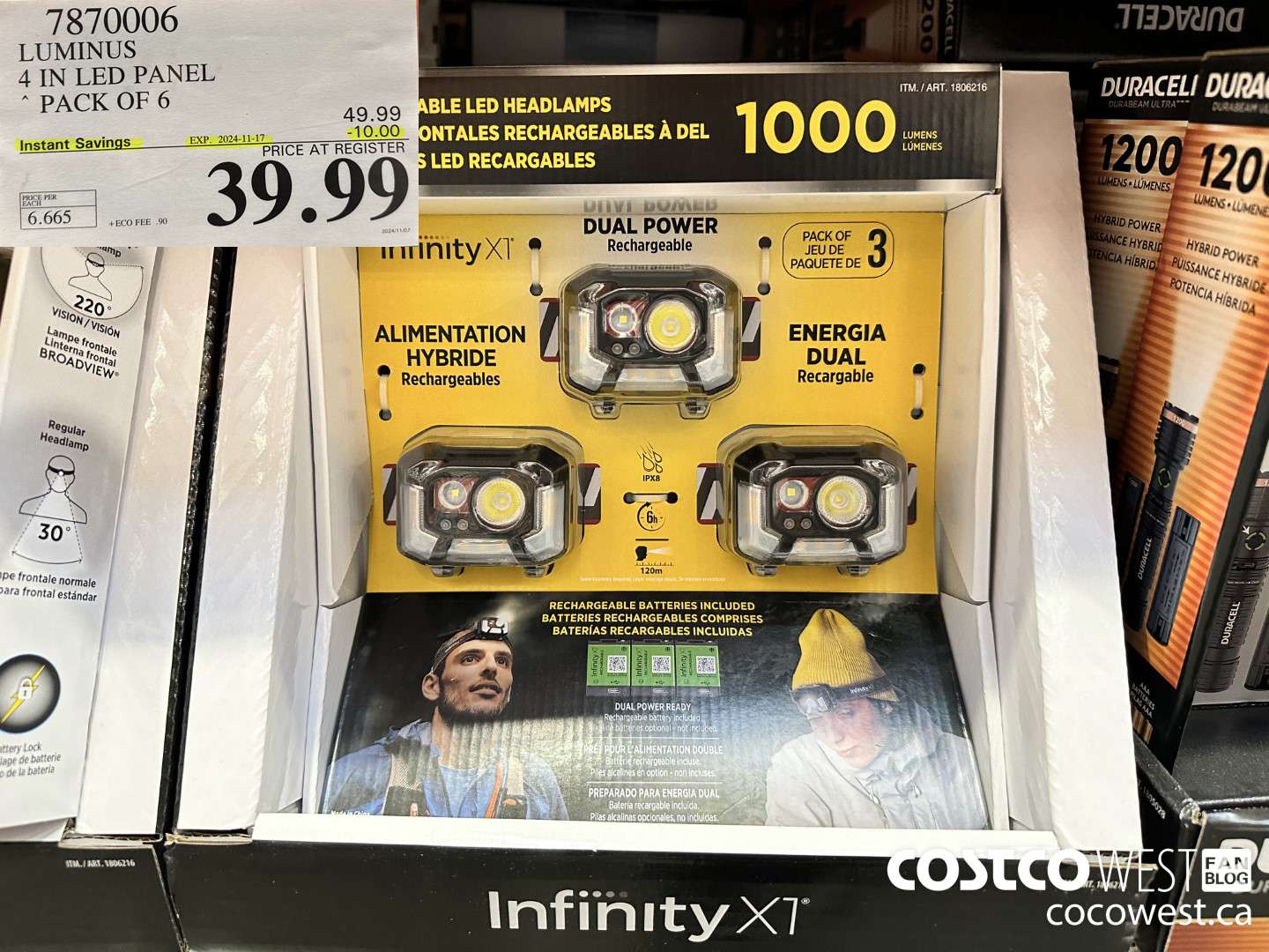 7870006 LUMINUS 4 IN. PANEL 6PK ($10.00 INSTANT SAVINGS EXPIRES ON 2024-11-17) $39.99