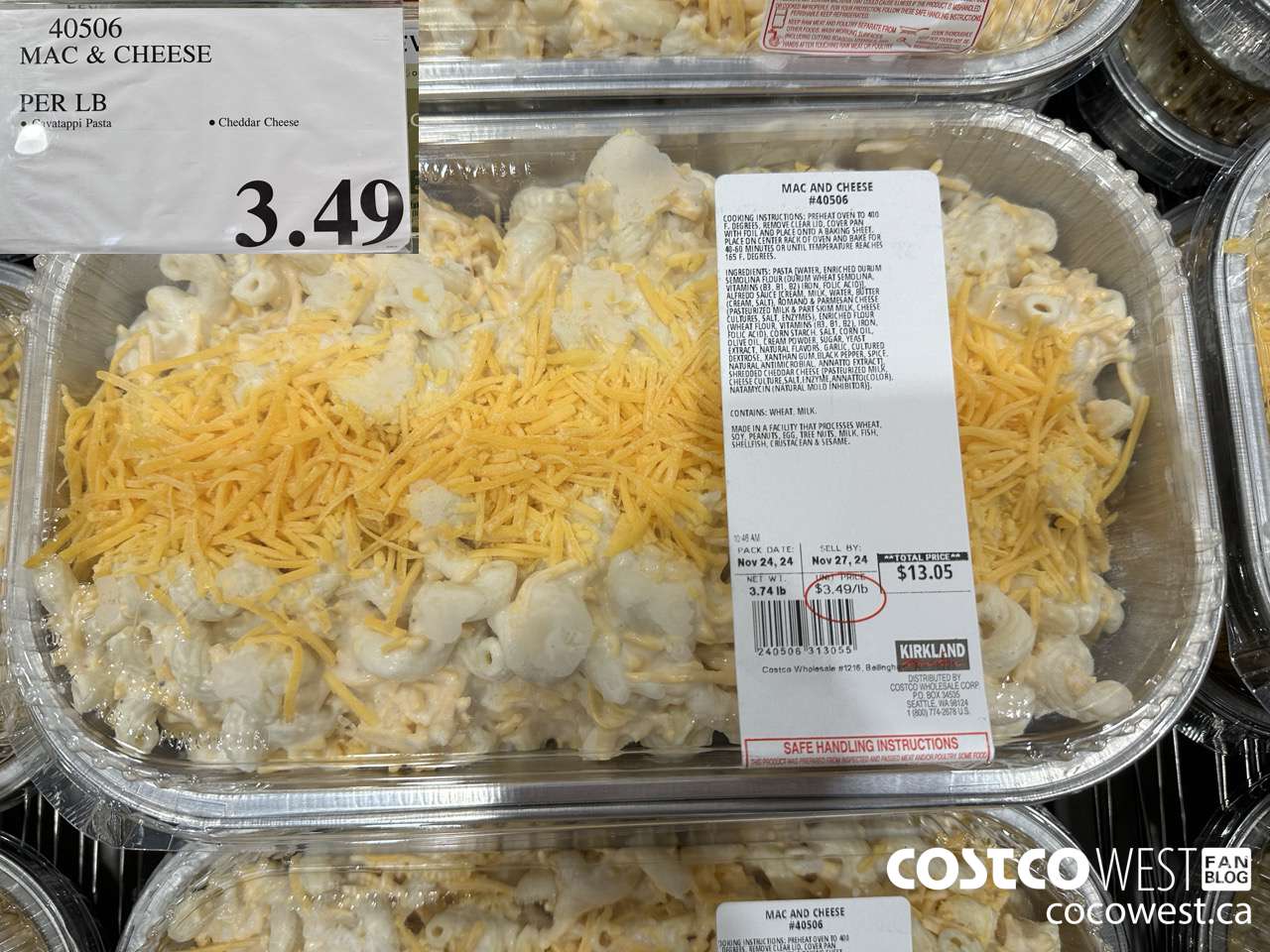 40506 MAC AND CHEESE PER LB $3.49