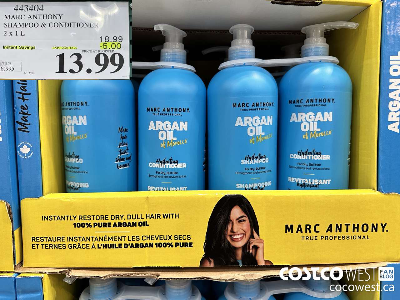 443404 MARC ANTHONY SHAMPOO & CONDITIONER 2 X 1L ($5.00 INSTANT SAVINGS EXPIRES ON 2024-12-22) $13.99