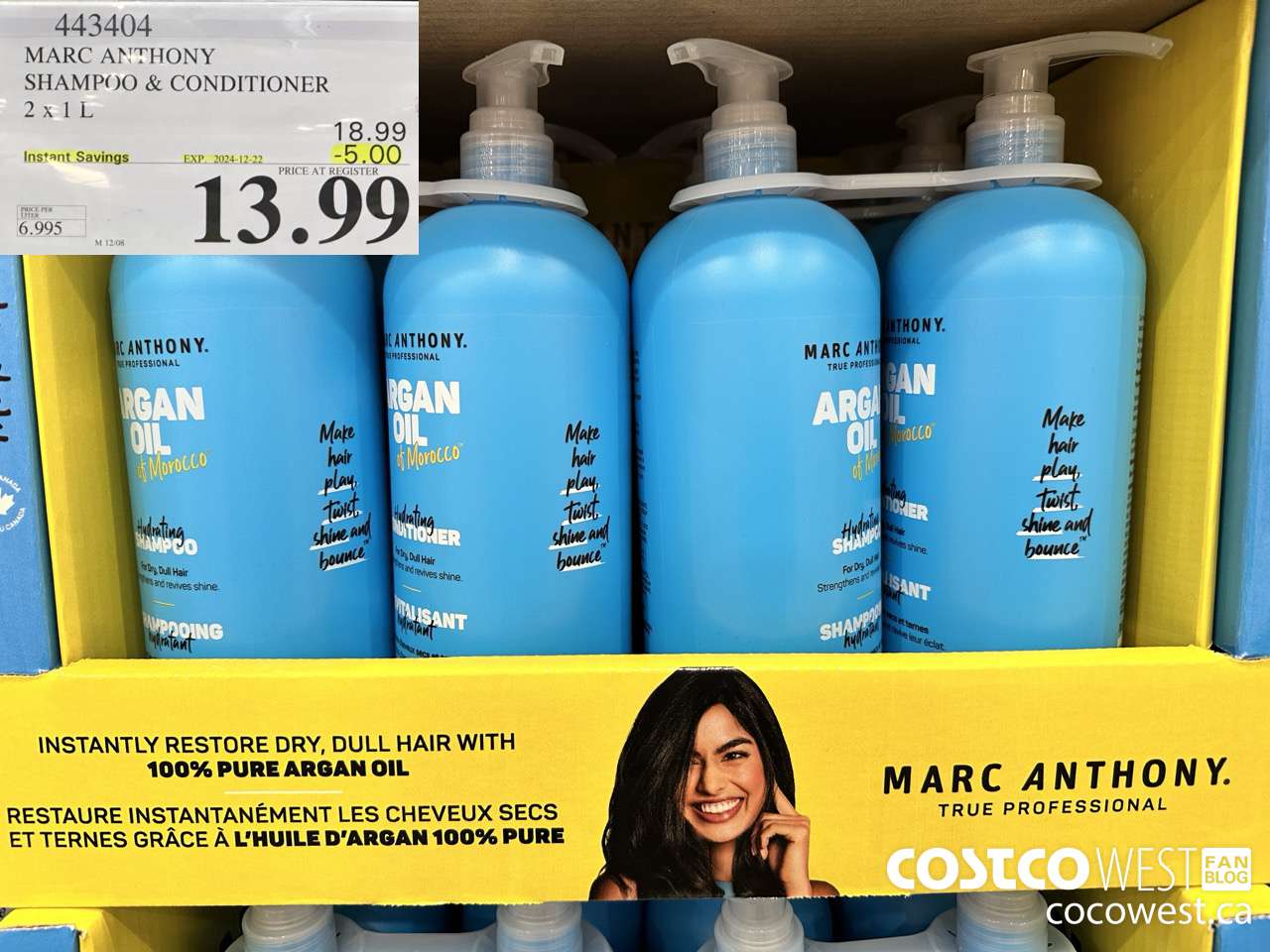 443404 MARC ANTHONY SHAMPOO & CONDITIONER 2 X 1L ($5.00 INSTANT SAVINGS EXPIRES ON 2024-12-22) $13.99