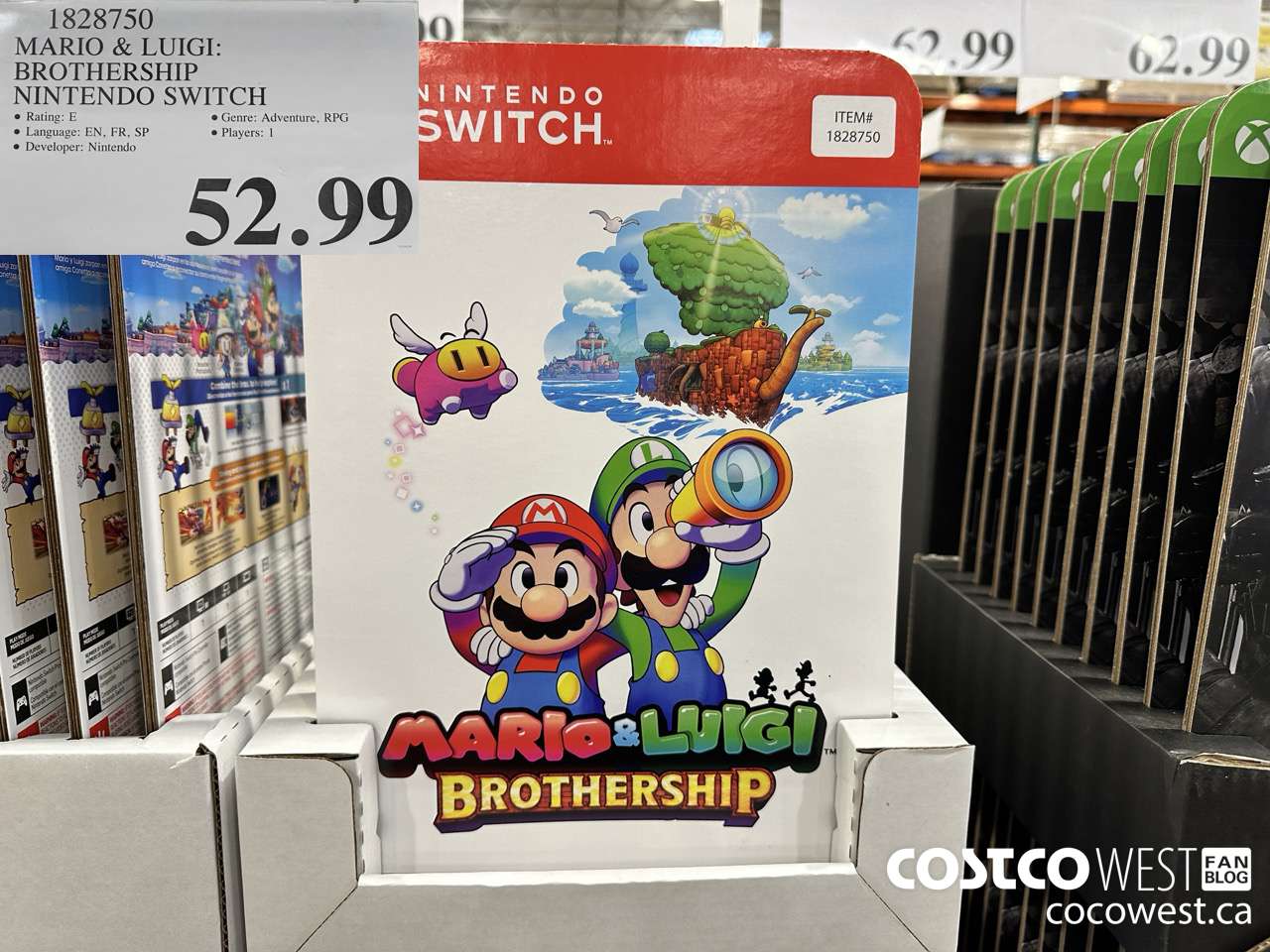 1828750 MARIO & LUIGI: BROTHERSHIP NINTENDO SWITCH $52.99