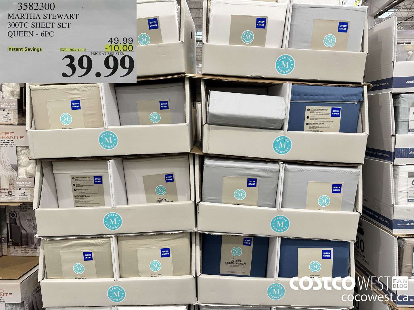 3582300 MARTHA STEWART 300TC SHEET SET QUEEN 6CP ($10.00 INSTANT SAVINGS EXPIRES ON 2024-11-10) $39.99