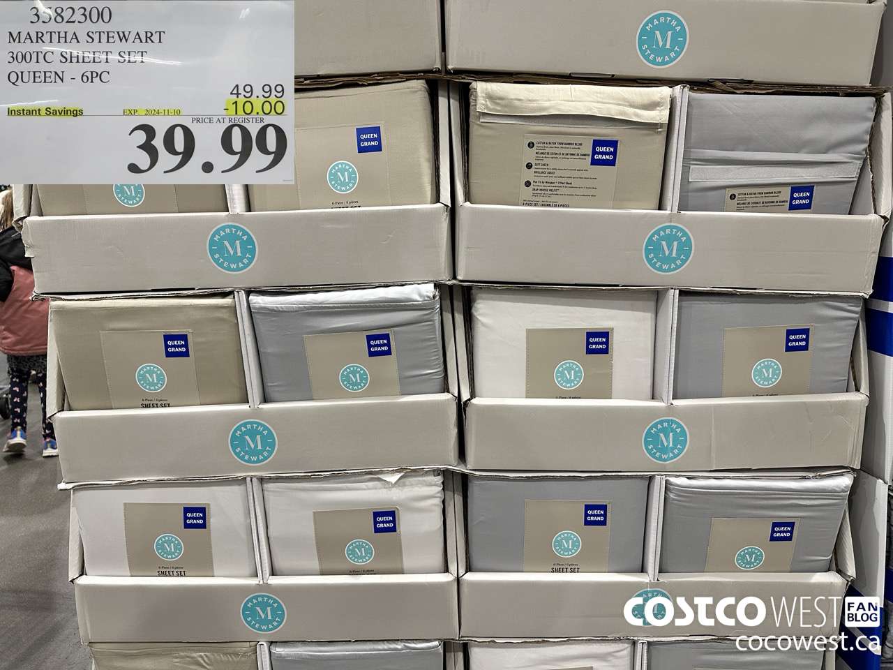 3582300 MARTHA STEWART 300TC SHEET SET QUEEN 6CP ($10.00 INSTANT SAVINGS EXPIRES ON 2024-11-10) $39.99