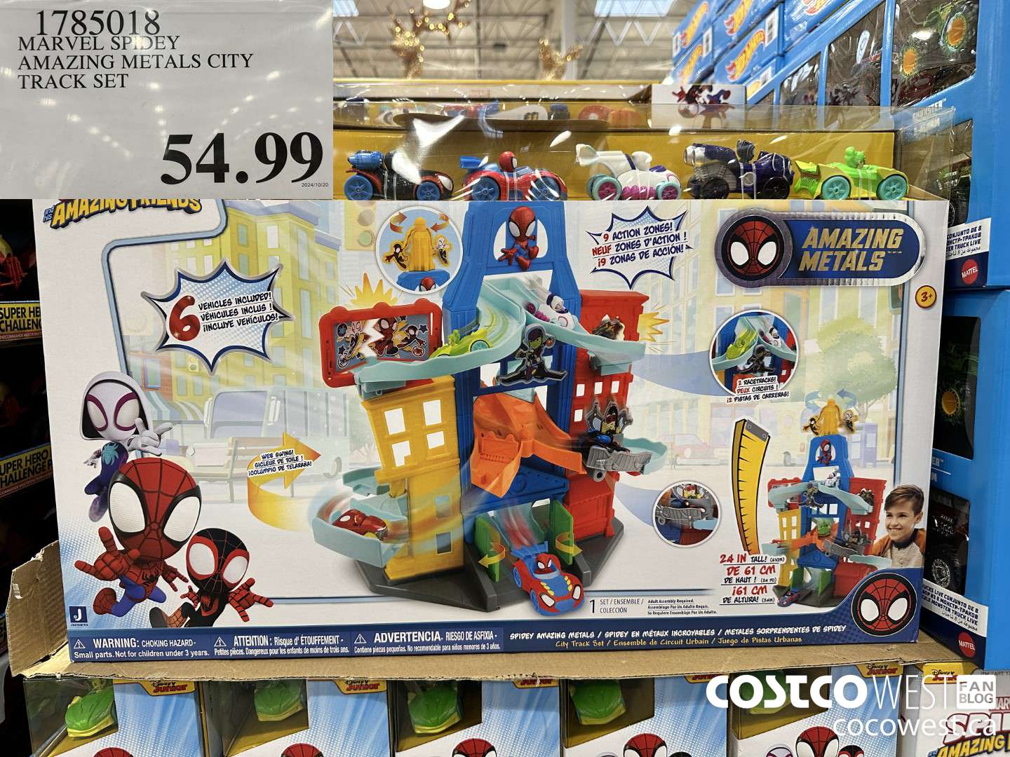 1785018 MARVEL SPIDEY AMAZING METALS CITY TRACK SET $54.99