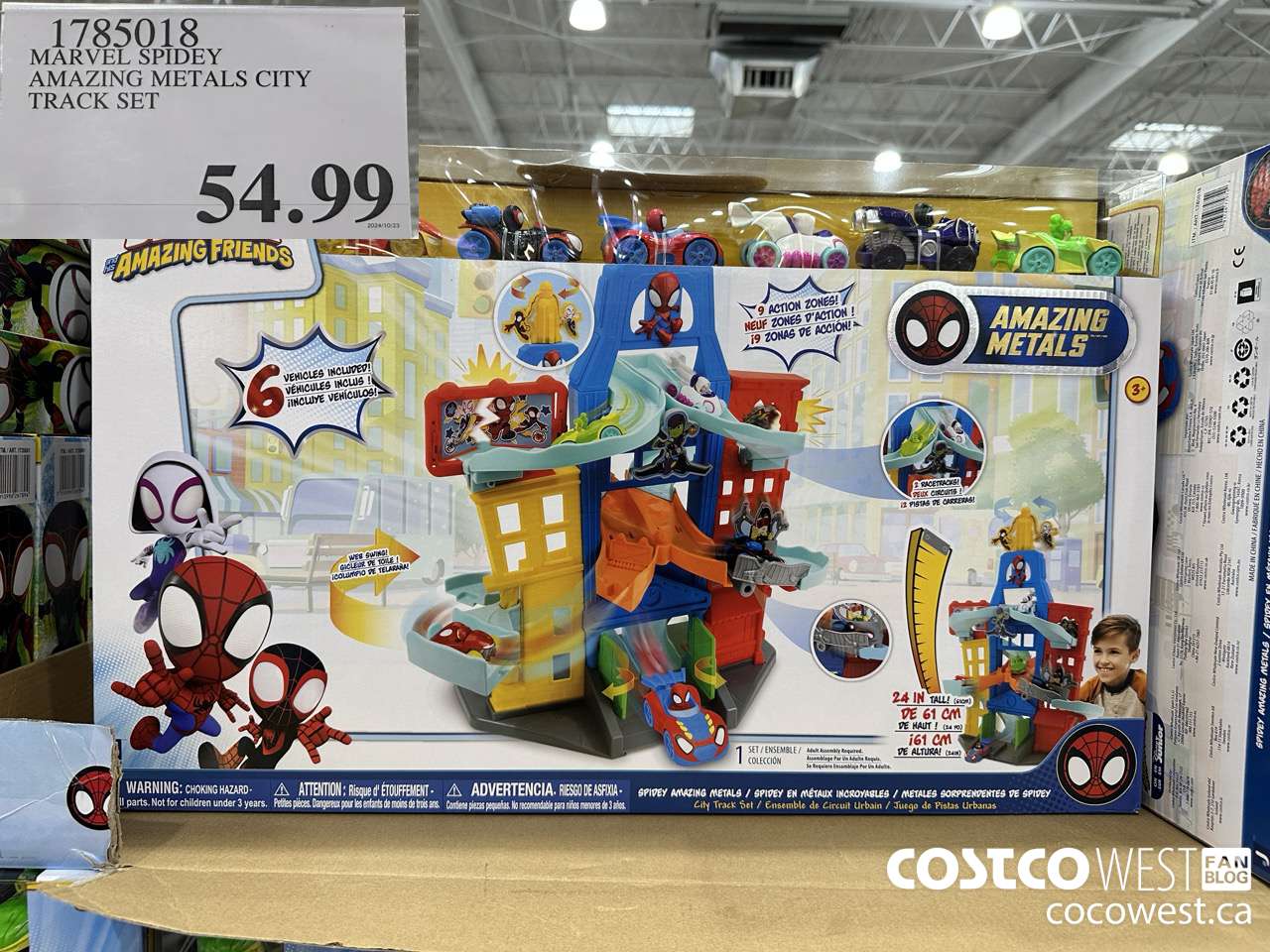 1785018 MARVEL SPIDEY AMAZING METALS CITY TRACK SET $54.99