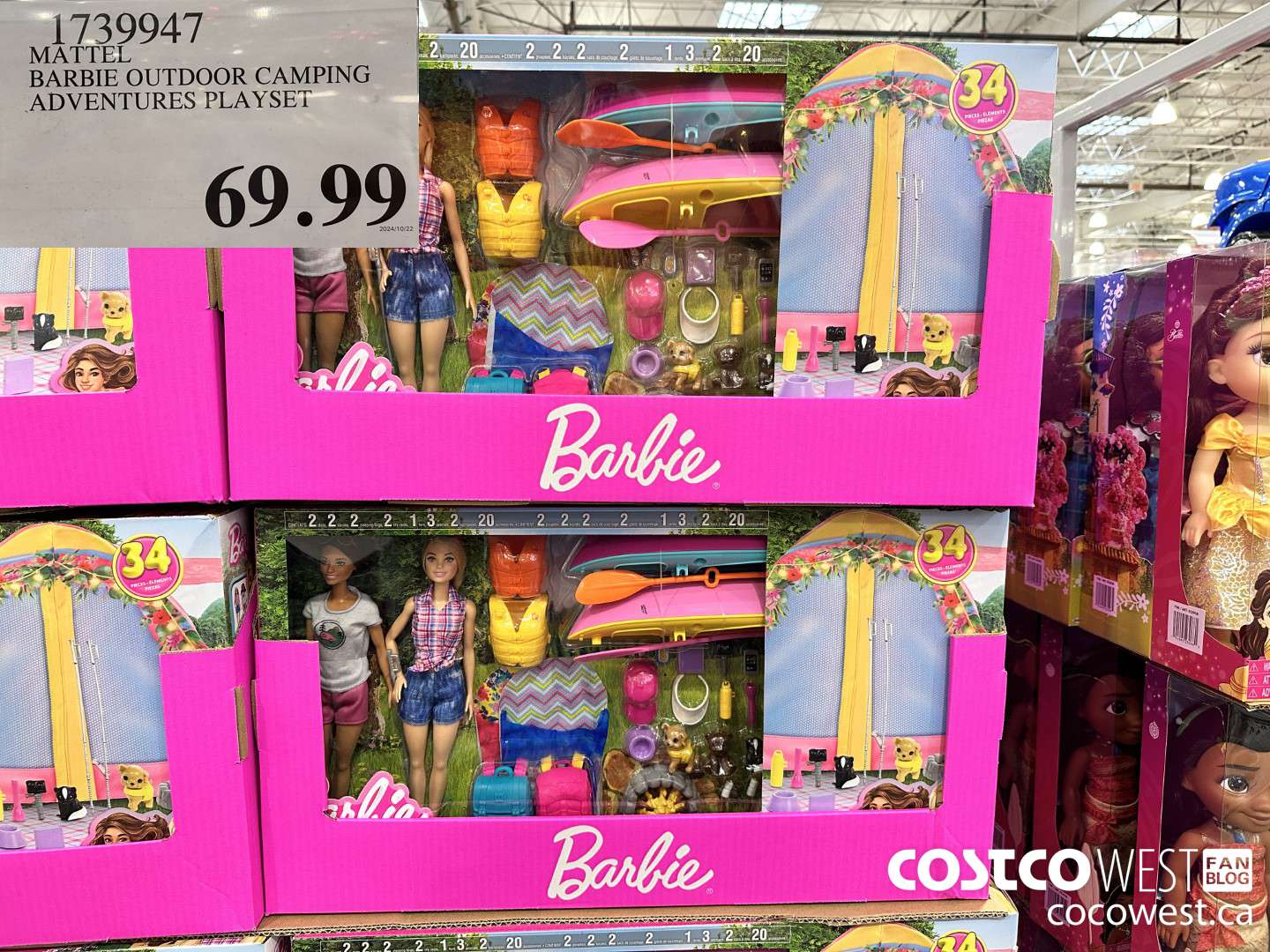 1739947 MATTEL BARBIE OUTDOOR CAMPING ADVENTURES PLAYSET  $69.99