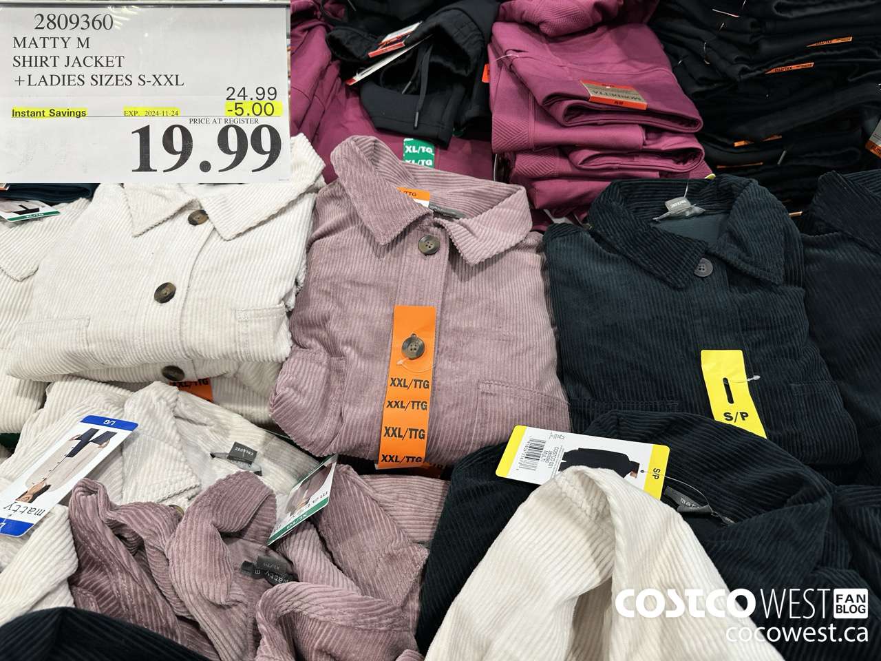 2809360 MATTY M SHIRT JACKET LADIES SIZES S-XXL ($5.00 INSTANT SAVINGS EXPIRES ON 2024-11-24) $19.99