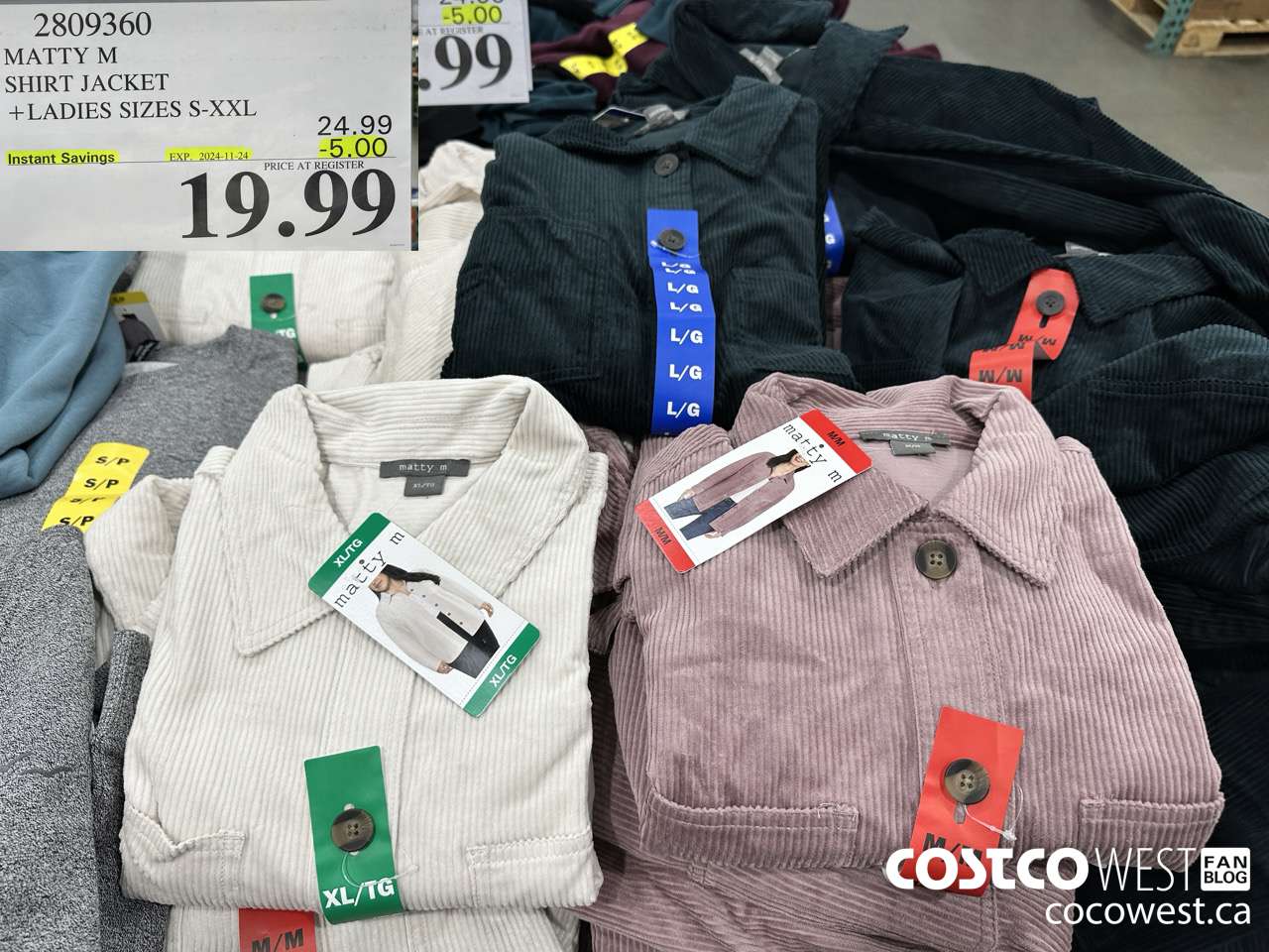 2809360 MATTY M SHIRT JACKET LADIES SIZS S-XXL ($5.00 INSTANT SAVINGS EXPIRES ON 2024-11-24) $19.99