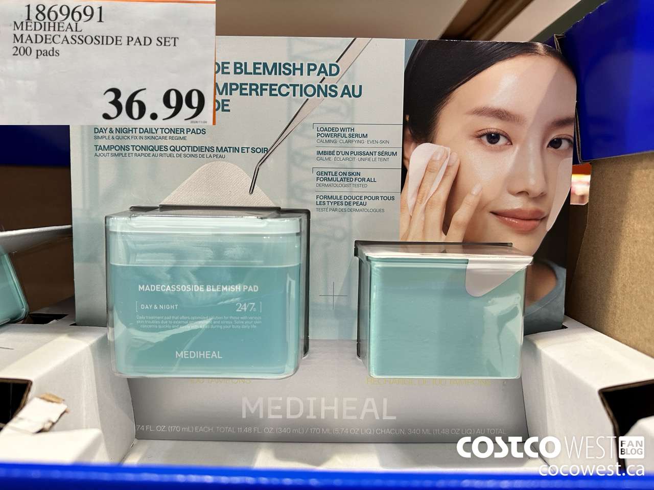 1869691 MEDIHEAL MADECASSOSIDE PAD SET 200 PADS $36.99