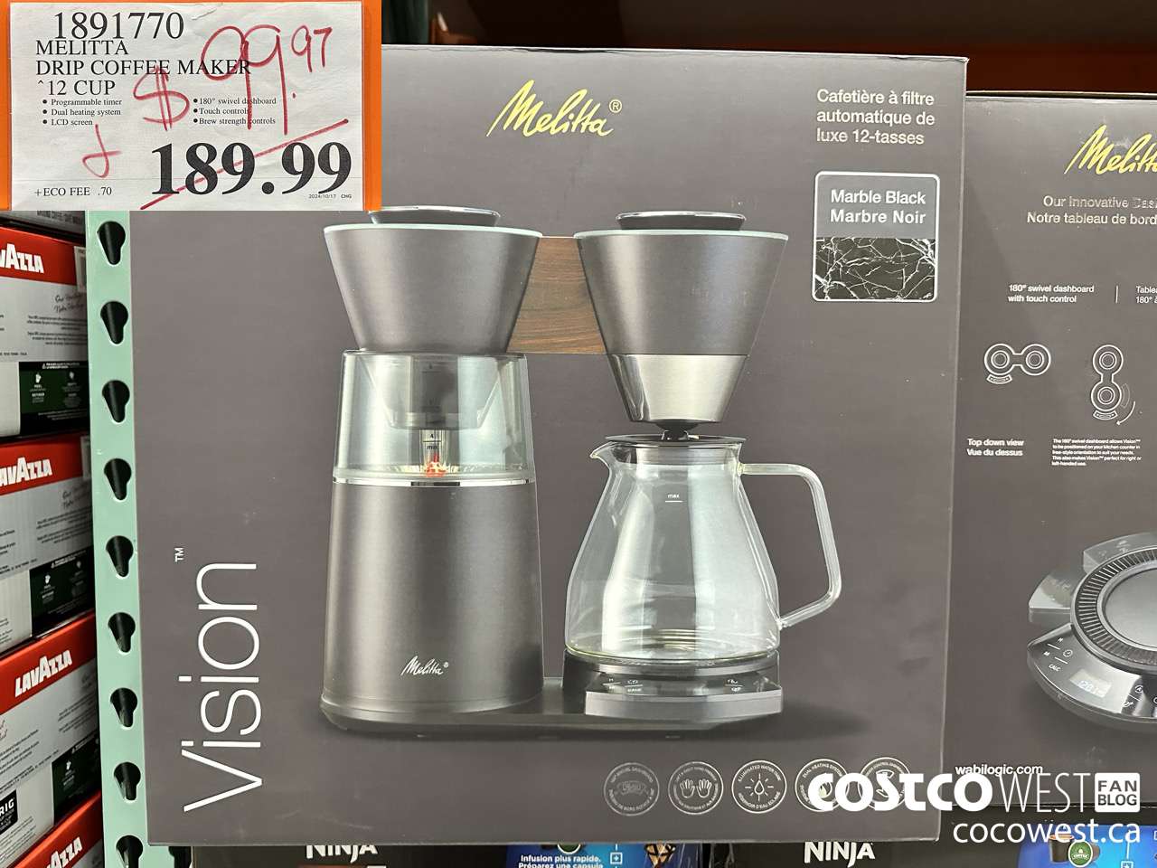 1891770 MELITTA DRIP COFFEE MAKER 12 CUP $99.97