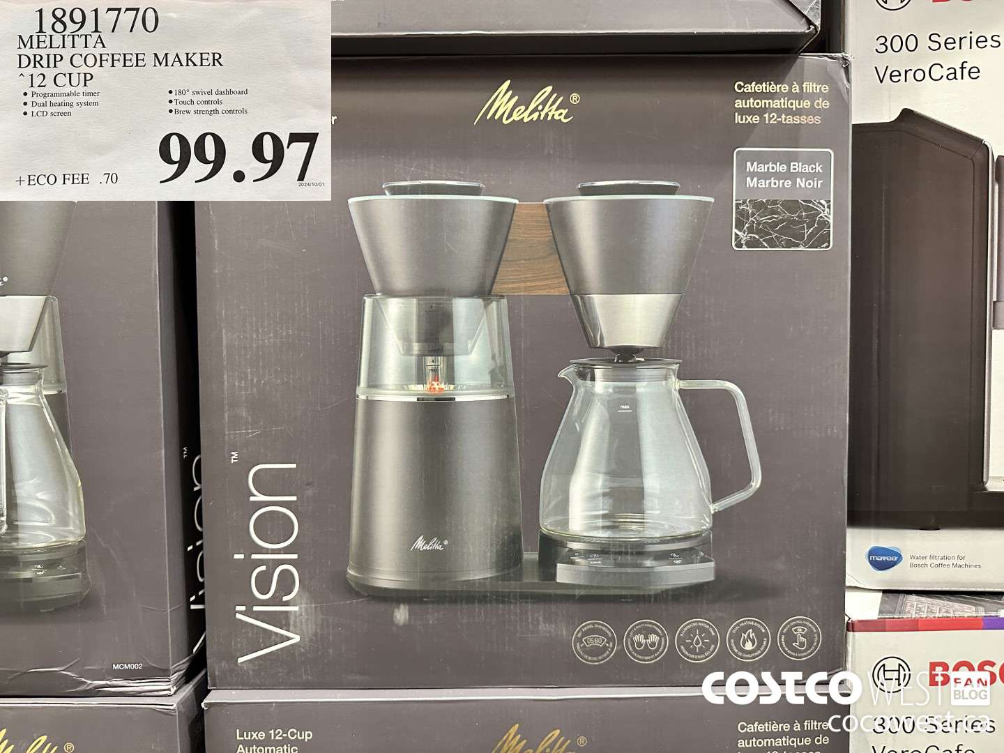 1891770 MELITTA DRIP COFFEE MAKER 12 CUP $99.97