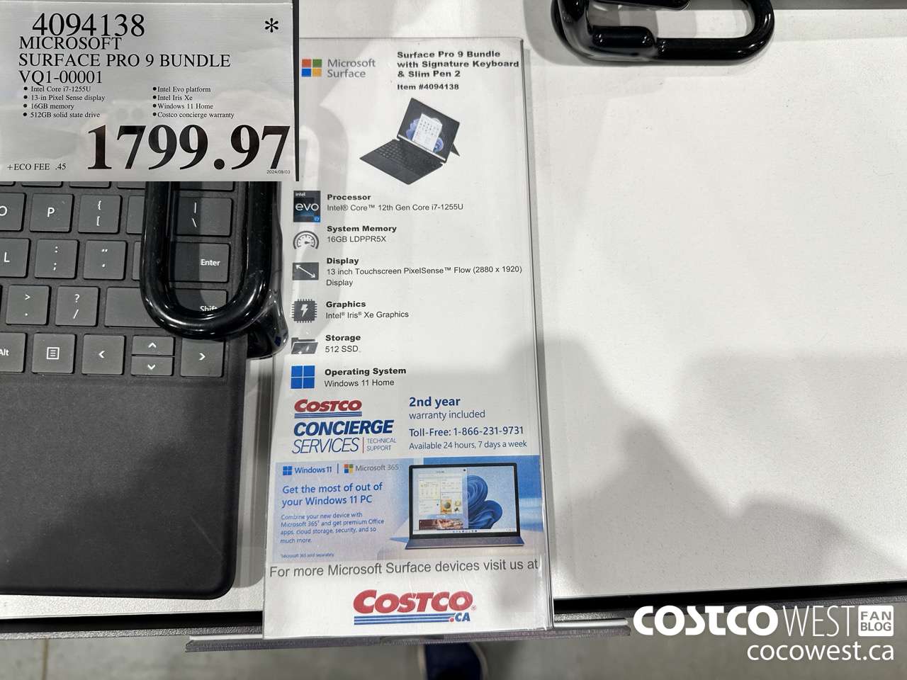 4094138 MICROSOFT SURFACE PRO 9 BUNDLE VQ1-00001 $1799.97