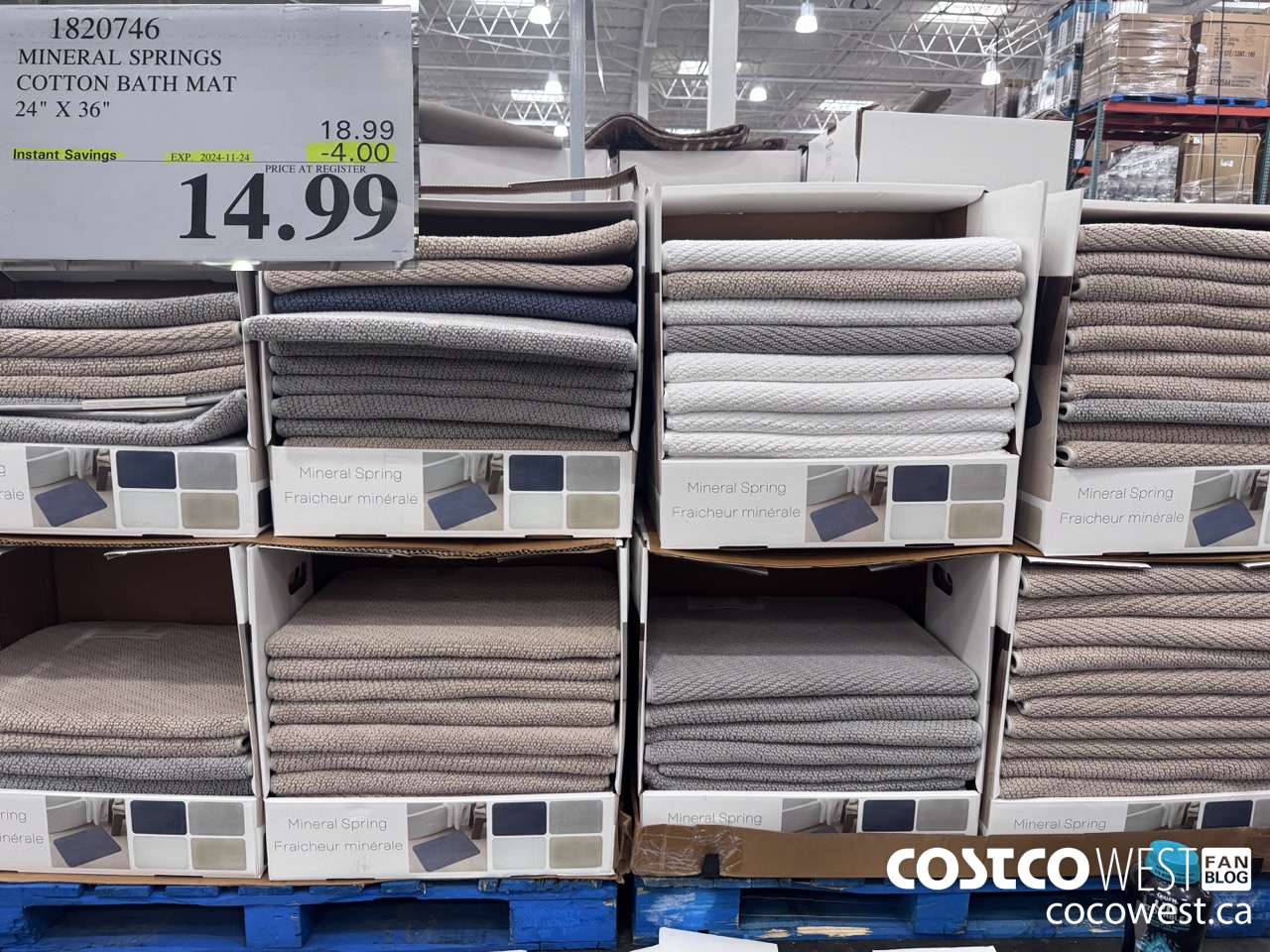 1820746 MINERAL SPRINGS COTTON BATH MAT 24