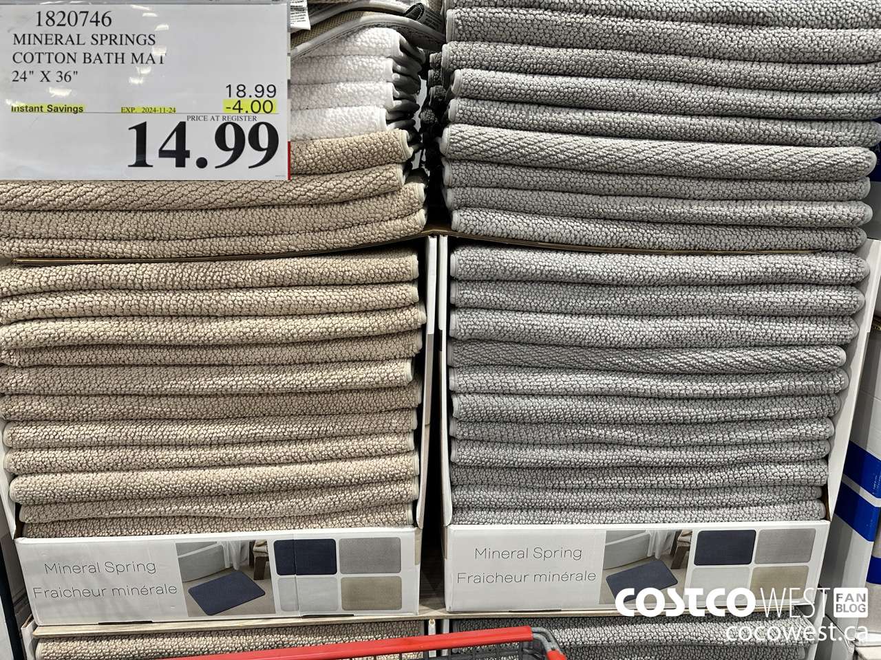 1820746 MINERAL SPRINGS COTTON BATH MAT 24