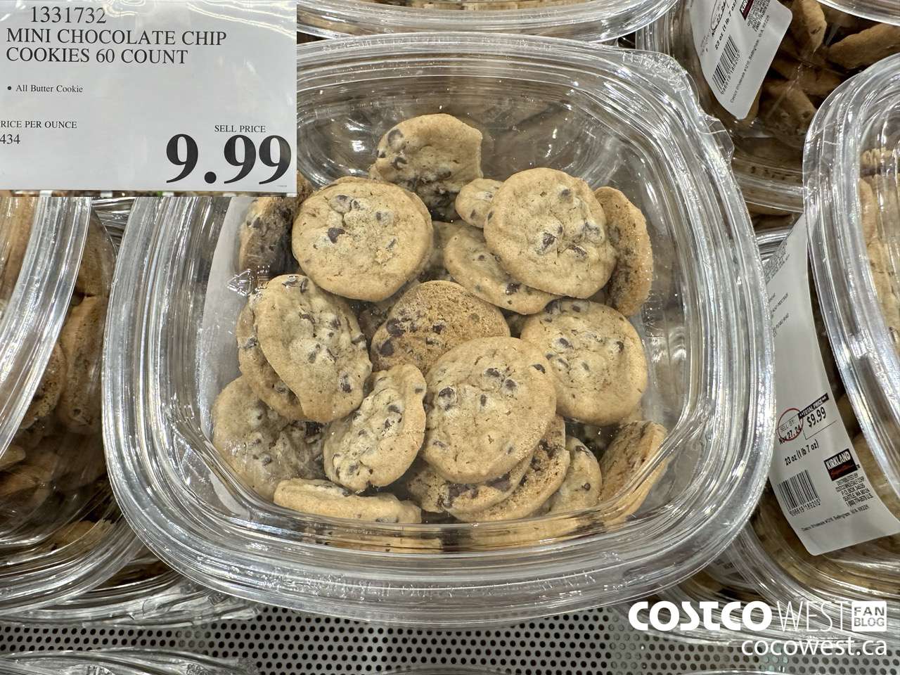 1331732 MINI CHOCOLATE CHIP COOKIES 60 COUNT  $9.99