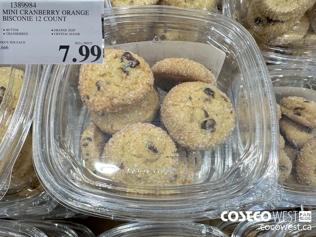 1389984 MINI CRANBERRY ORANGE BISCONIE 12 COUNT $7.99