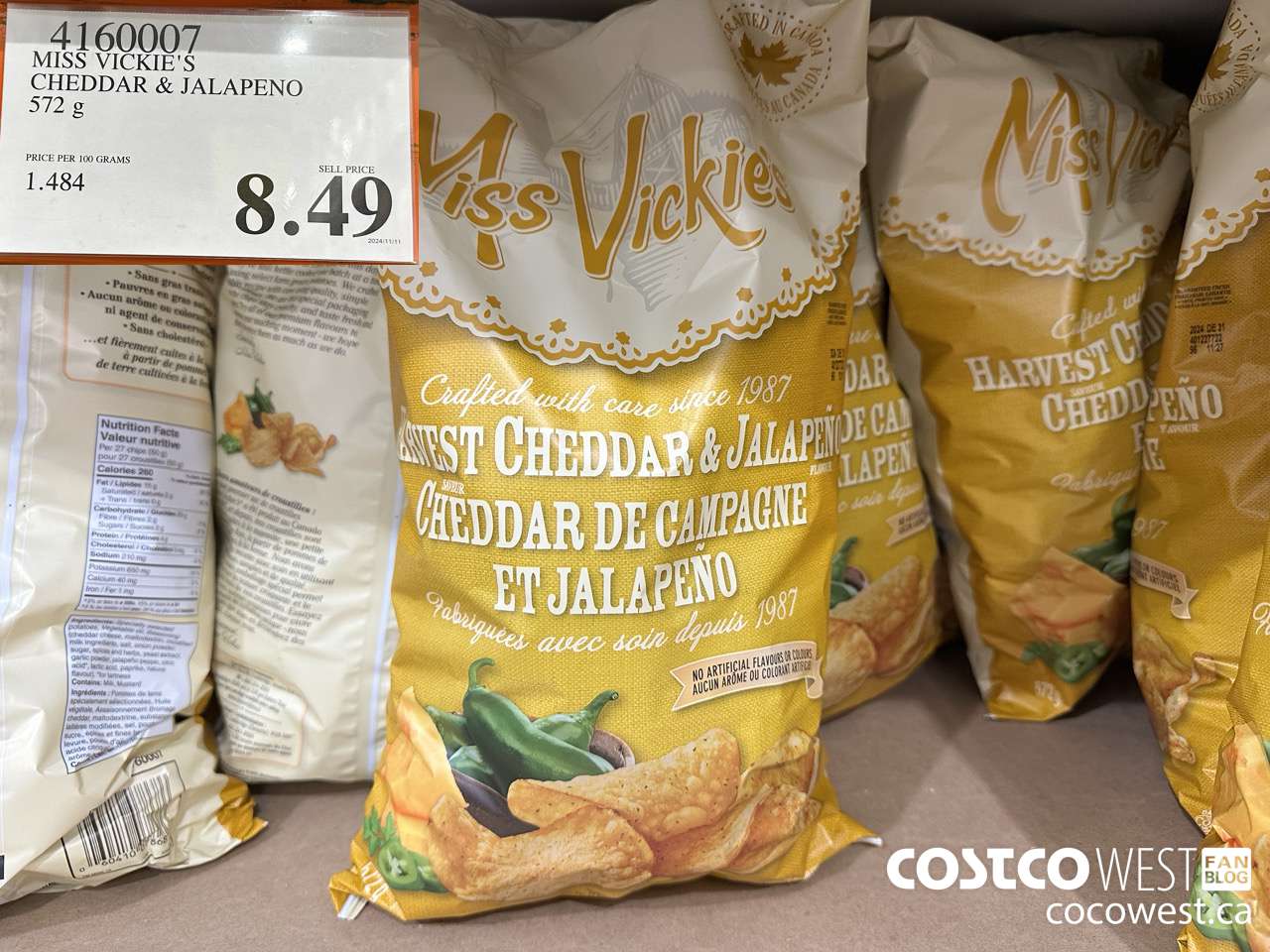 4160007 MISS VICKIE'S CHEDDAR & JALAPENO 572G $8.49