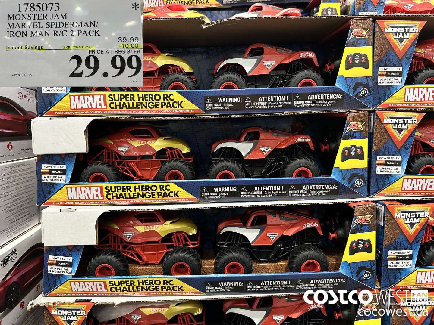 1785073 MONSTER JAM MARVEL SPIDERMAN/IRON MAN R/C 2-PACK ($10.00 INSTANT SAVINGS EXPIRES ON 2024-11-24) $29.99